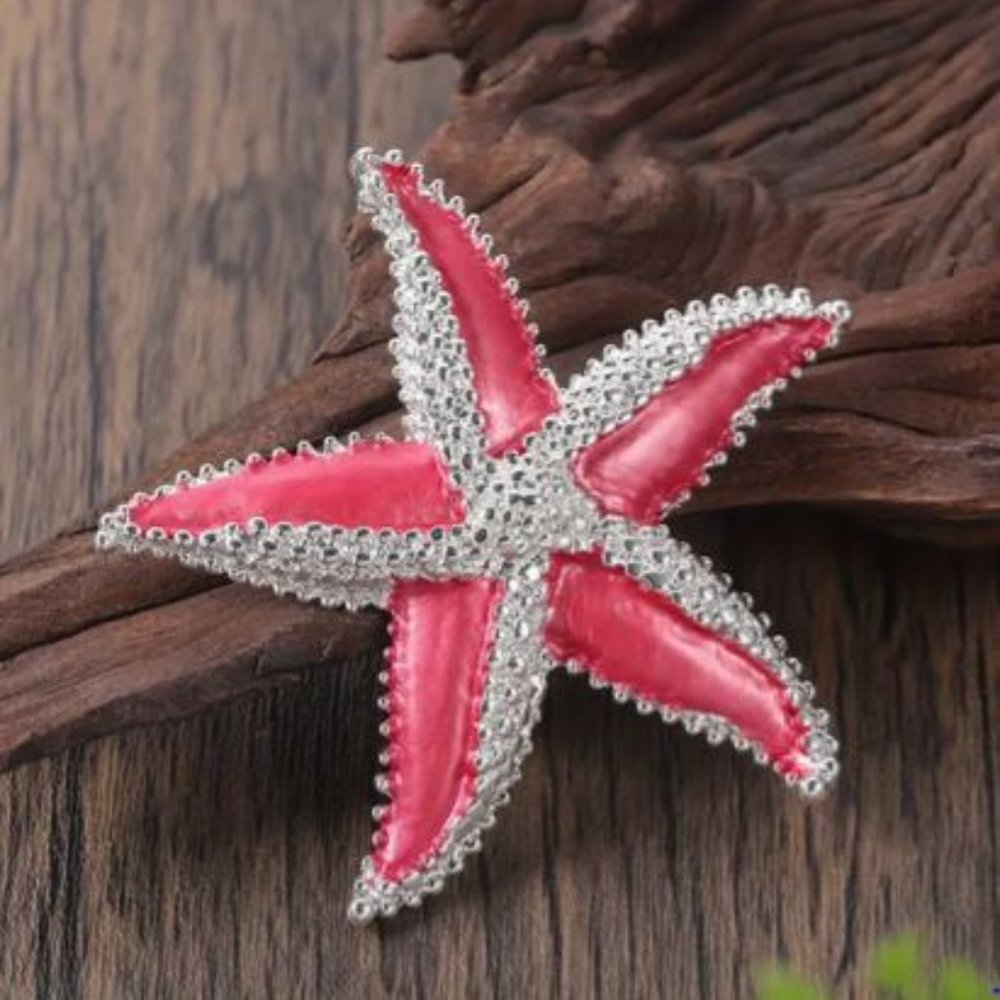 Starfish Pin Brooch-- Great gift for Beach Ocean Sea loving person on your list